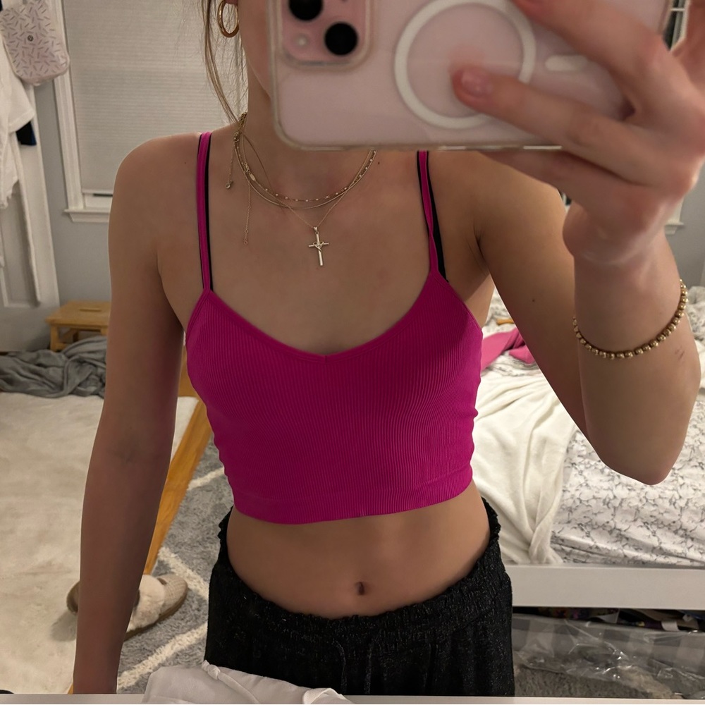 primark v neck cropped tank top
